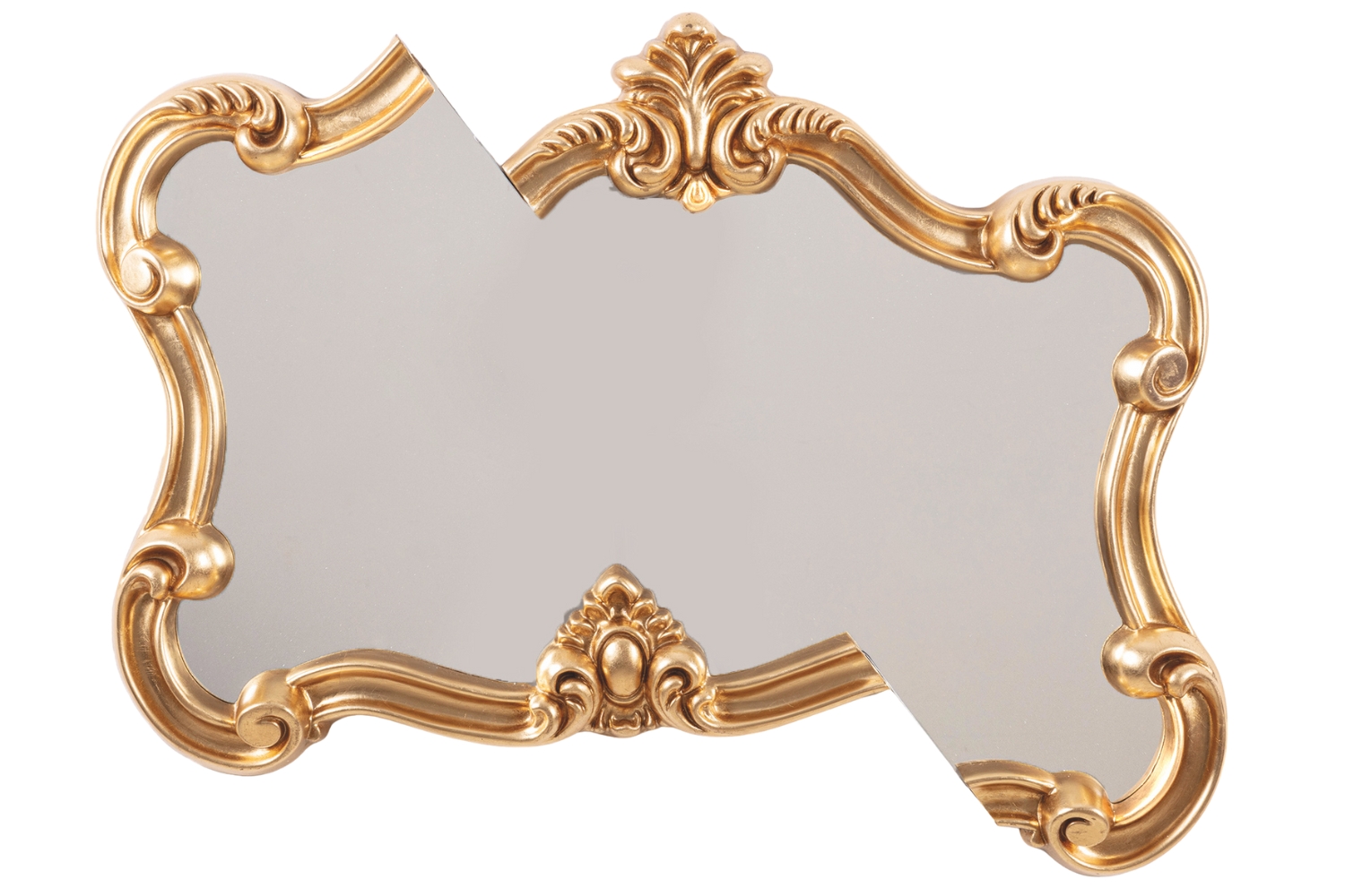 Seletti Zlaté nástěnné zrcadlo Tetris 2.0 80 x 98