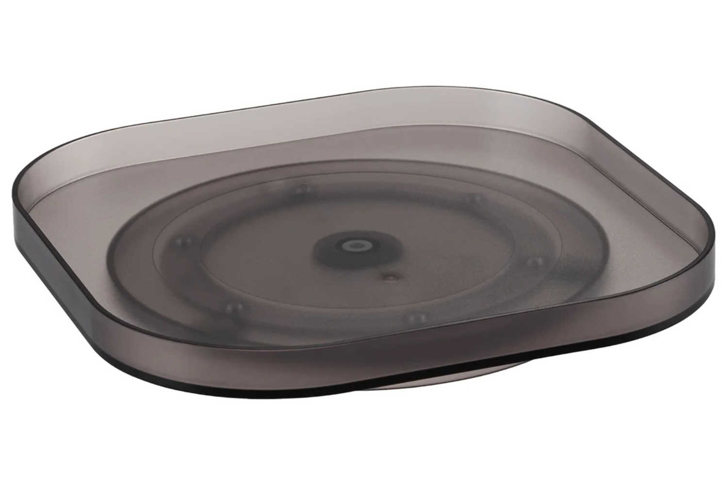 YAMAZAKI Kouřově šedý plastový otočný úložný organizér Tower 20 x 20 cm