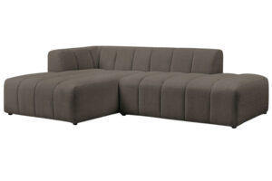 Bobochic Paris Hnědá bouclé rohová pohovka Annecy 262 cm