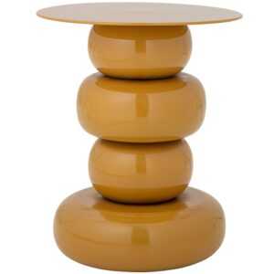 Bloomingville Žlutý kovový odkládací stolek Olonne Ø 41 cm