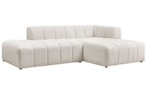 Bobochic Paris Bílá bouclé rohová pohovka Annecy 262 cm