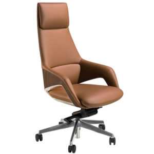 Angel Cerdá Hnědá koženková kancelářská židle No. 4209