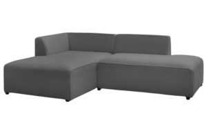 Bobochic Paris Tmavě šedá bouclé rohová pohovka Megeve 250 cm