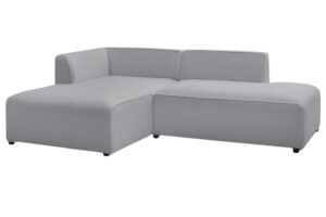 Bobochic Paris Světle šedá bouclé rohová pohovka Megeve 250 cm