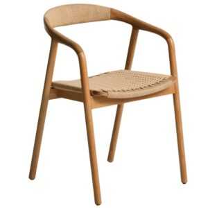 Kave Home Dubová židle Derile s výpletem