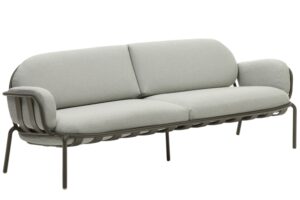 Kave Home Šedo-zelená zahradní pohovka Joncols 224 cm
