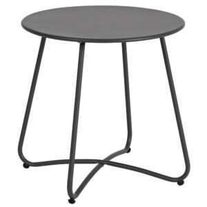 Bizzotto Antracitový kovový zahradní stolek Austin ø 45 cm