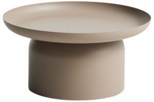 Kave Home Béžový kovový zahradní stolek Arcola Ø 70 cm