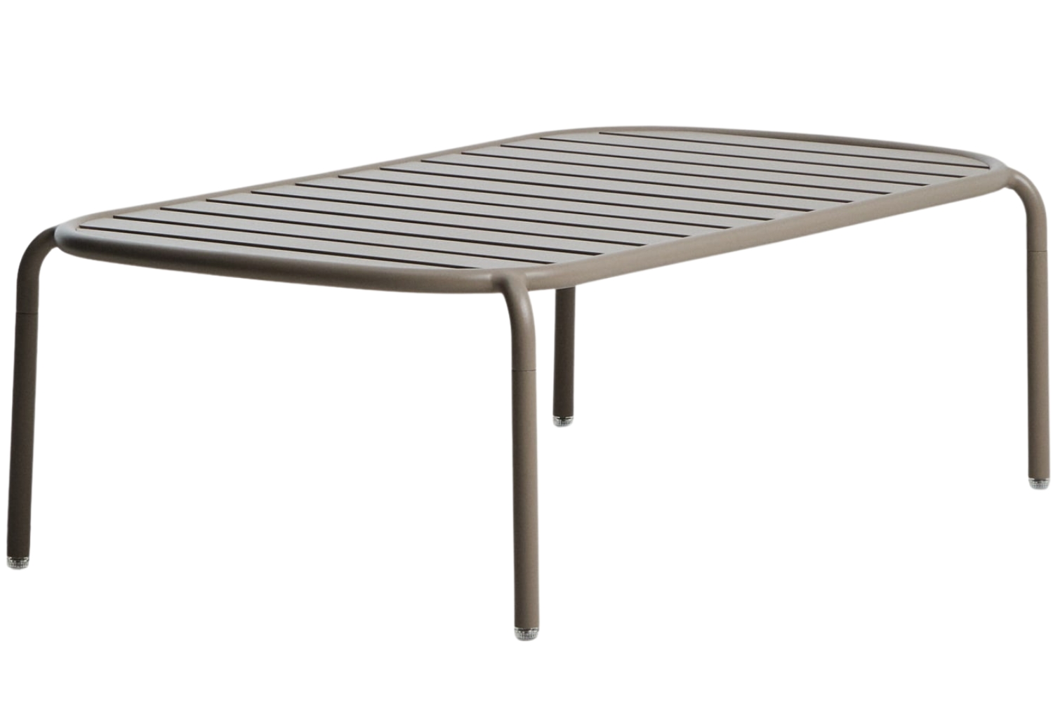 Kave Home Béžový kovový zahradní stolek Joncols 113 x 62 cm