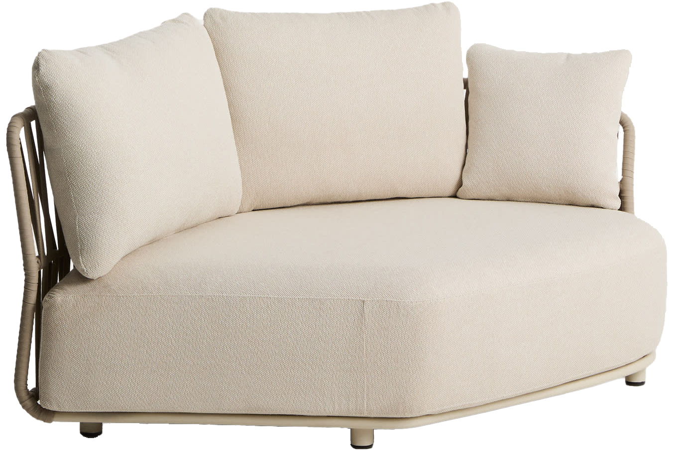 Kave Home Béžový zahradní modul Osani 167 cm s výpletem