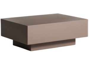 Kave Home Hnědý cementový zahradní stolek Rustella 80 x 60 cm