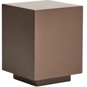 Kave Home Hnědý cementový zahradní stolek Rustella 35 x 35 cm