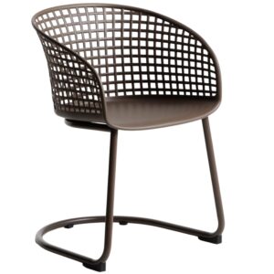 Kave Home Hnědá plastová zahradní židle Tenaro