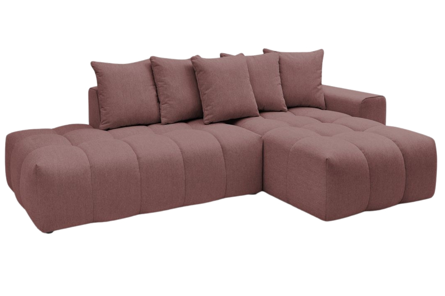 Bobochic Paris Růžová rohová pohovka Mont-Blanc 313 cm