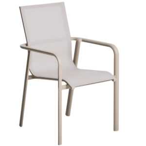 Kave Home Béžovošedá hliníková zahradní židle Canea