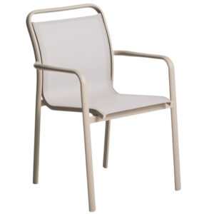 Kave Home Béžovošedá hliníková zahradní židle Luri