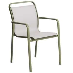 Kave Home Zelená hliníková zahradní židle Luri