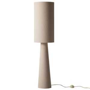 Micadoni Krémově bílá bouclé stojací lampa Delia 130 cm