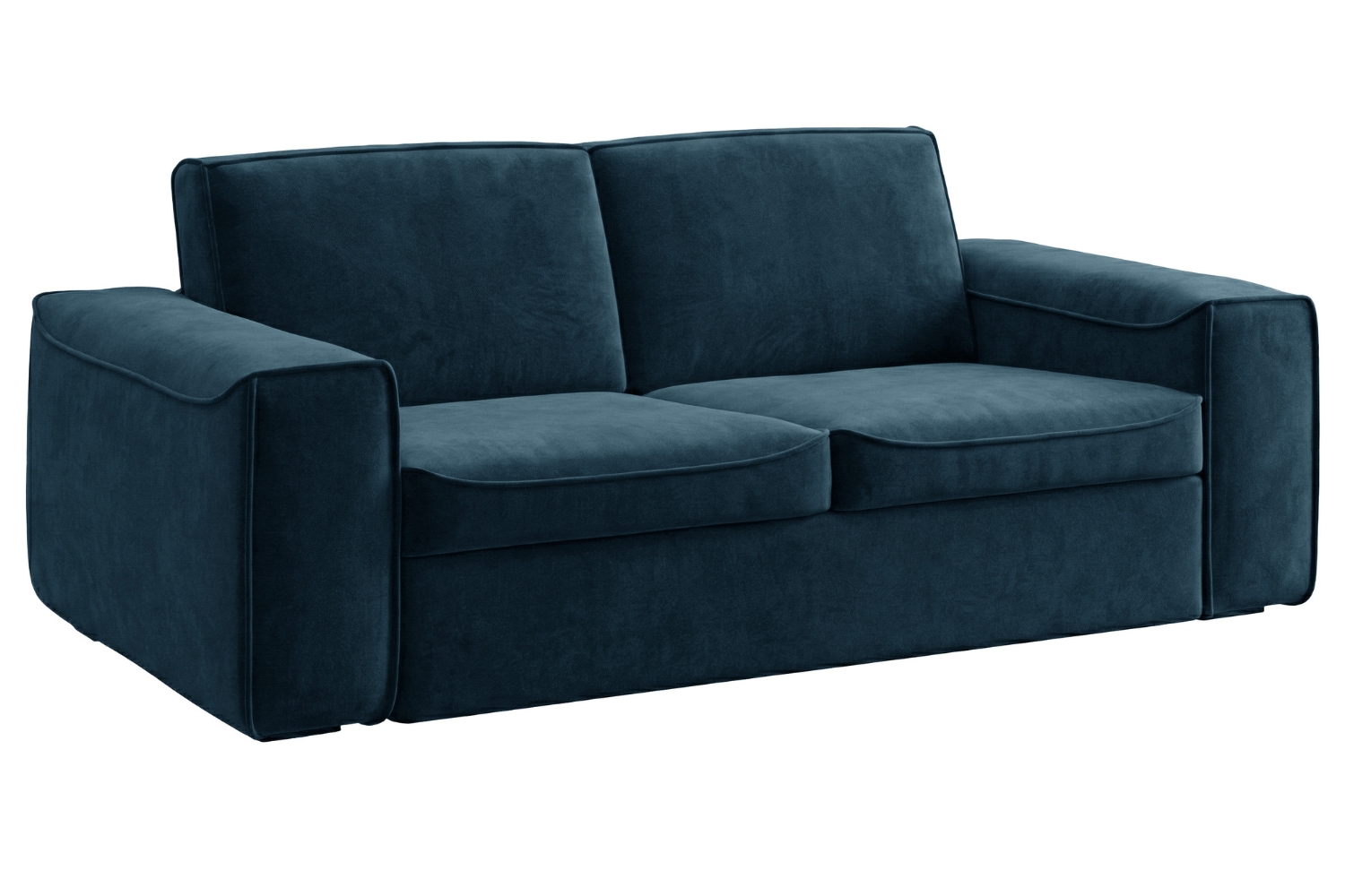 Mesonica Modrá sametová rozkládací pohovka Munro 205 cm