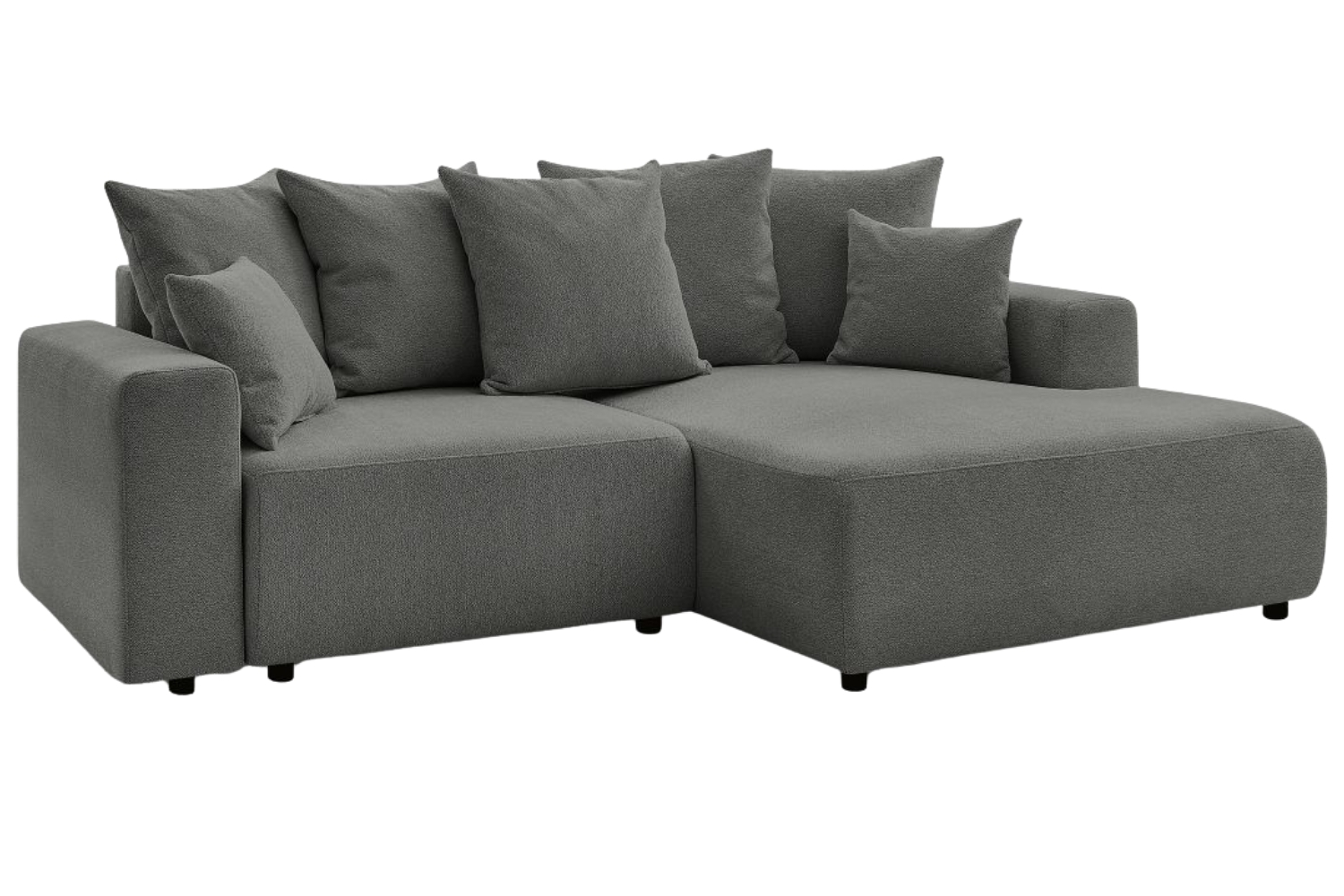 Bobochic Paris Tmavě šedá rozkládací pohovka Atilla 244 cm