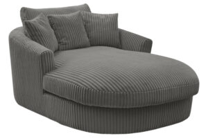 Bobochic Paris Tmavě šedá manšestrová lenoška Belem 198 cm