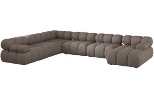 Micadoni Hnědá rohová pohovka Bellis II. 376 cm