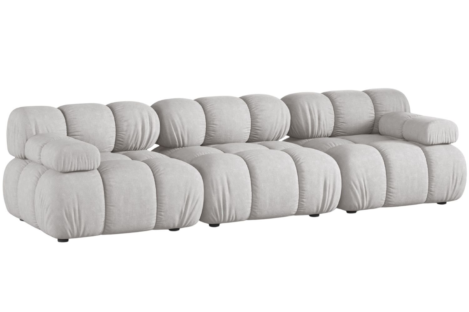 Micadoni Světle šedá trojmístná pohovka Bellis II. 282 cm