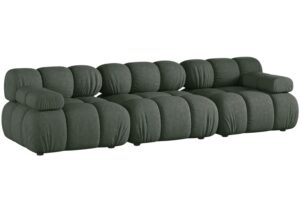 Micadoni Tmavě zelená trojmístná pohovka Bellis II. 282 cm