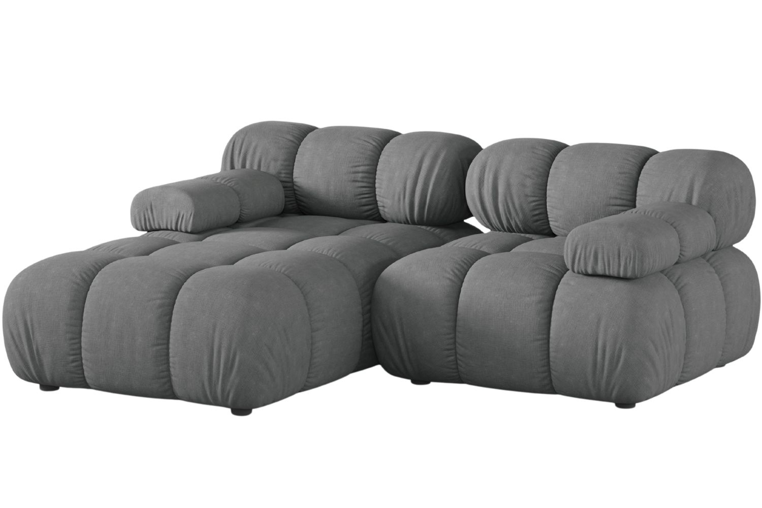 Micadoni Šedá rohová pohovka Bellis II. 188 cm