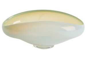 Kave Home Bílá skleněná dekorativní mísa Nodila 22 x 17 cm