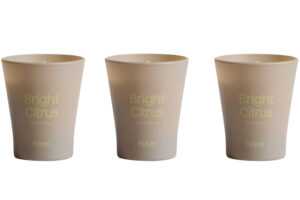 Kave Home Set tří vonných svíček Bright Citrus 50 g