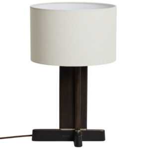 Kave Home Tmavá dřevěná stolní lampa Niani