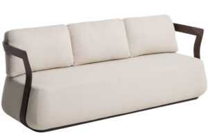 Kave Home Hnědo-béžová zahradní pohovka Tamaris 217 cm