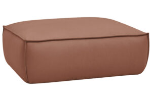 Bobochic Paris Tmavě hnědá koženková podnožka Boheme 128 x 93 cm