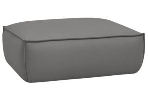 Bobochic Paris Tmavě šedá koženková podnožka Boheme 128 x 93 cm