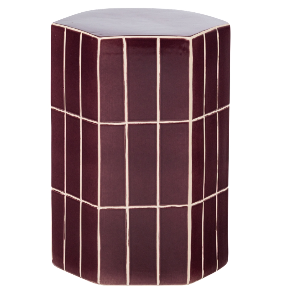 WOOOD Fialový keramický odkládací stolek Plu 30 x 26 cm