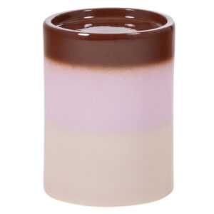 WOOOD Růžovo-hnědý keramický odkládací stolek Ollo ø 35 cm