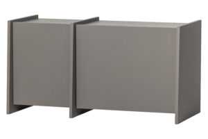 WOOOD Šedý dřevěný TV stolek Brock 102 x 44 cm