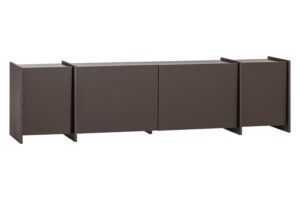 WOOOD Hnědý dřevěný TV stolek Brock 200 x 44 cm