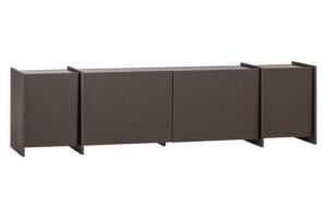 WOOOD Hnědý dřevěný TV stolek Brock 200 x 44 cm