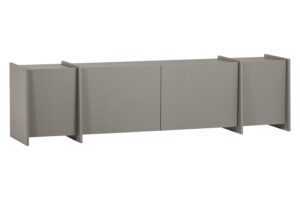 WOOOD Šedý dřevěný TV stolek Brock 200 x 44 cm