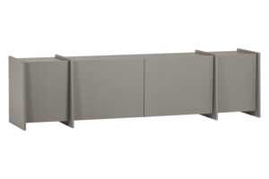 WOOOD Šedý dřevěný TV stolek Brock 200 x 44 cm