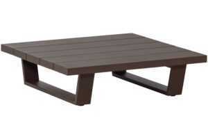 WOOOD Hnědý kovový zahradní stolek Bear 87 x 87 cm