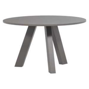 WOOOD Šedý dubový kulatý jídelní stůl Rhonda ø 129 cm