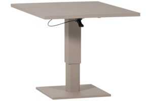 WOOOD Béžový kovový zahradní výškově nastavitelný bistro stolek Tesso 100 x 80 cm