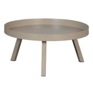 WOOOD Béžový kovový zahradní stolek Sunny ø 68 cm