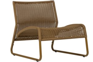 WOOOD Hnědožluté zahradní křeslo West