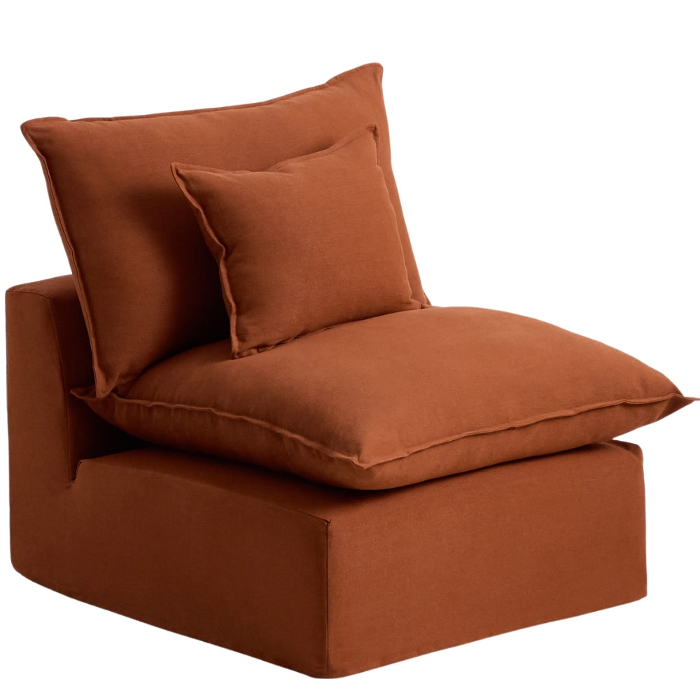 Kave Home Terakotové křeslo Anarela 90 cm s odnímatelným potahem