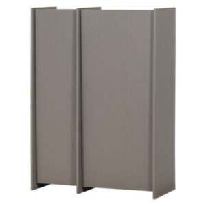 WOOOD Šedá dřevěná komoda Brock 102 x 44 cm