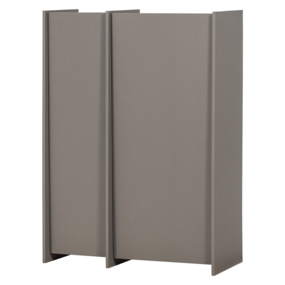 WOOOD Šedá dřevěná komoda Brock 102 x 44 cm